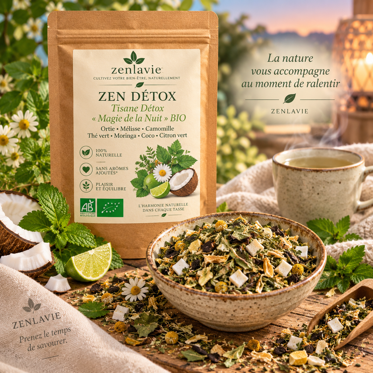 Infusion BIO Mélisse Ortie 100g - Coco Citron Vert