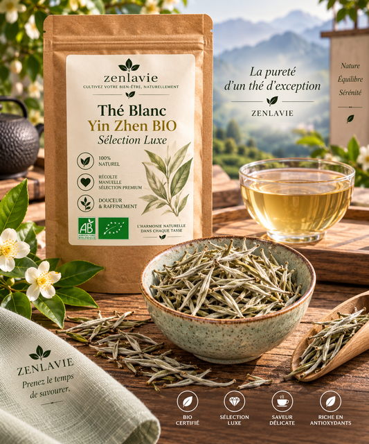 Thé Blanc Yin Zhen BIO 100g - Sélection Luxe