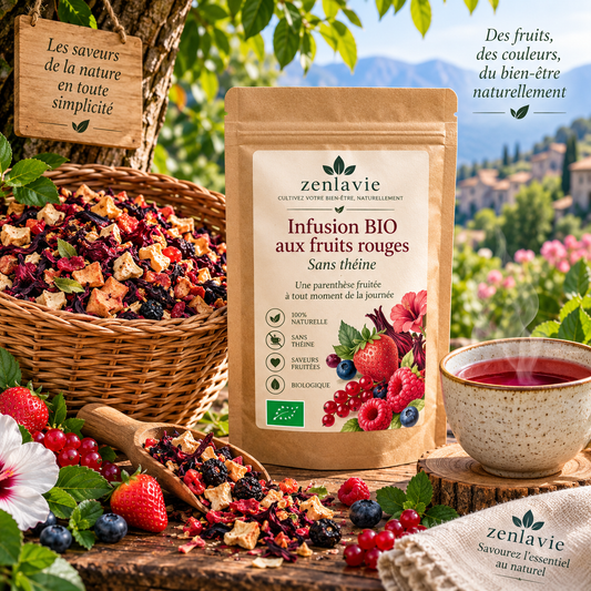 Infusion Fruits Rouges BIO 100g - Fraise Framboise