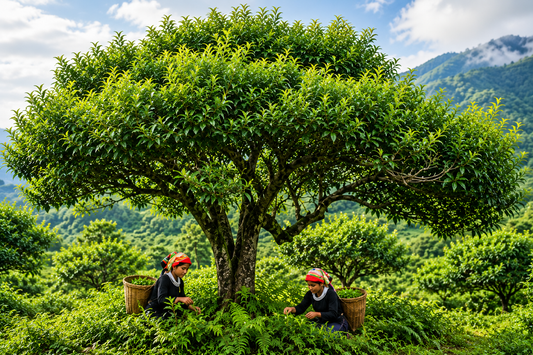 Théier ancien dans la forêt montagneuse du Vietnam — Mao Feng BIO ZENLAVIE